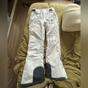 White Snow Pants with navy Accents